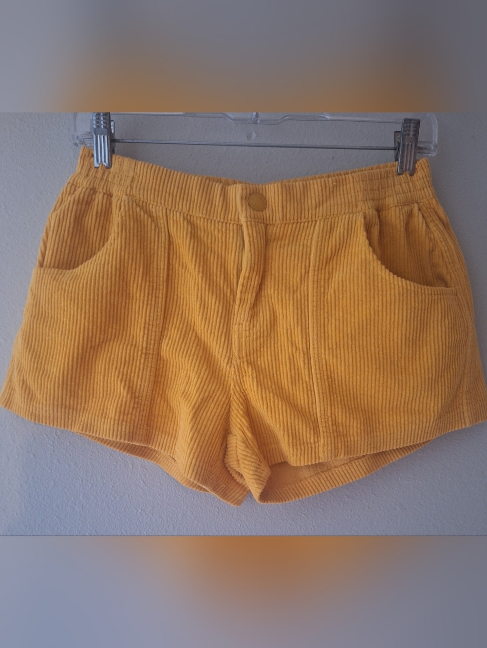 Faherty Corduroy Yellow Shorts Cotton Beach Casual Preppy Womens Size S